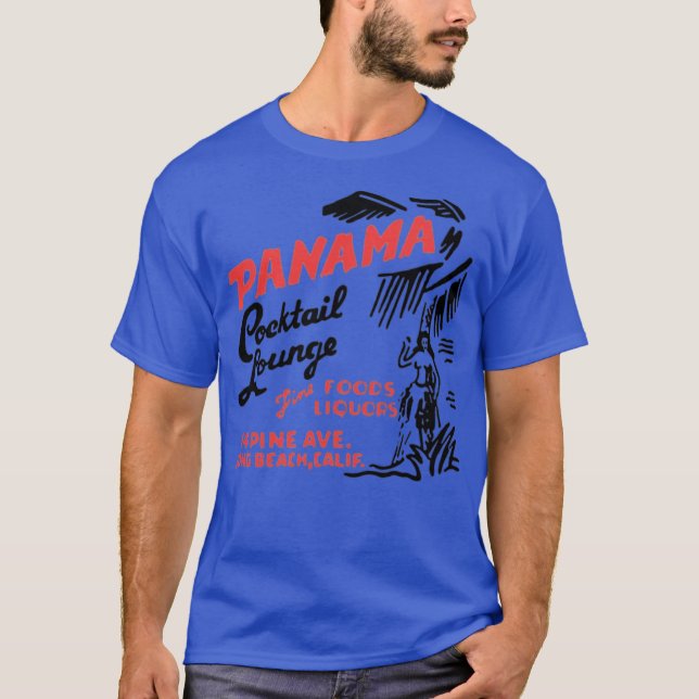Panama Cocktail Lounge v2 - Long Beach, CA T Shirt (Framsida)