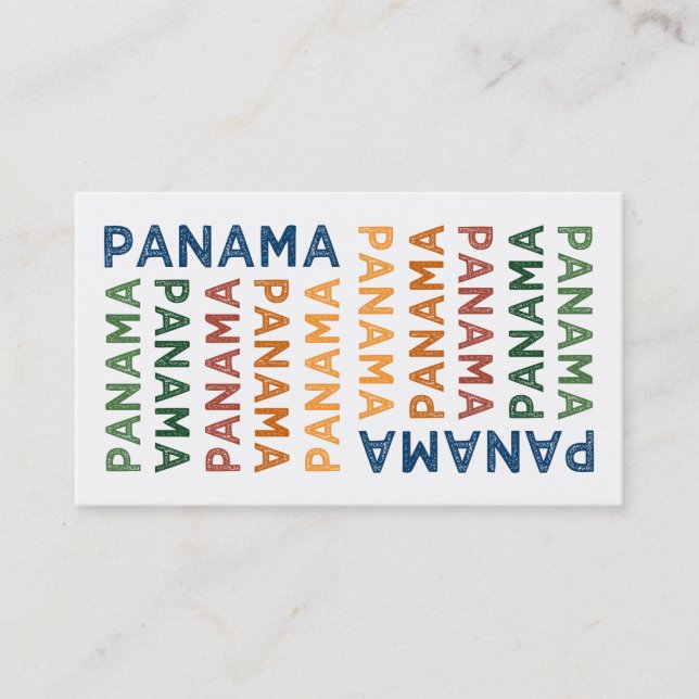 Panama Cute Colorful Visitkort (Framsida)