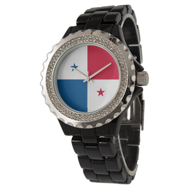 Panama flagga armbandsur (Vinklad)