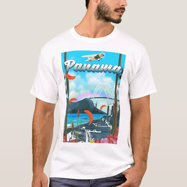 Panama flod semester tryck t-shirt (Framsida)