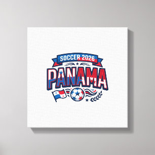 Panama Fotboll 2026 Fotboll Fet Land Typografi Canvastryck