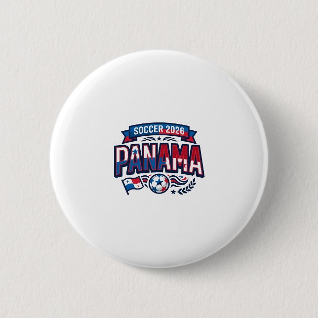 Panama Fotboll 2026 Fotboll Fet Land Typografi  Knapp (Framsida)