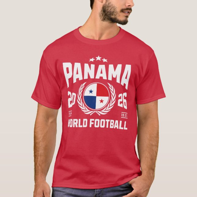 Panama Fotboll 2026 T Shirt (Framsida)
