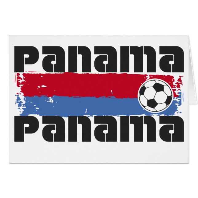 Panama fotboll hälsningskort (Framsidan Horizontal)
