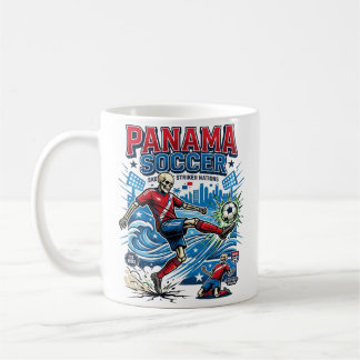 Panama Fotboll Skelett Anfallare Nationer Affisch  Kaffemugg