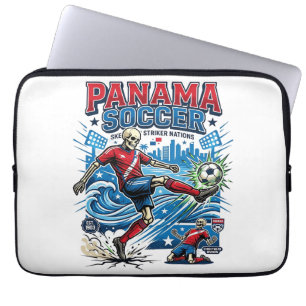 Panama Fotboll Skelett Anfallare Nationer Affisch  Laptop Fodral