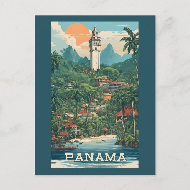 Panama Illustration Vykort (Framsida)