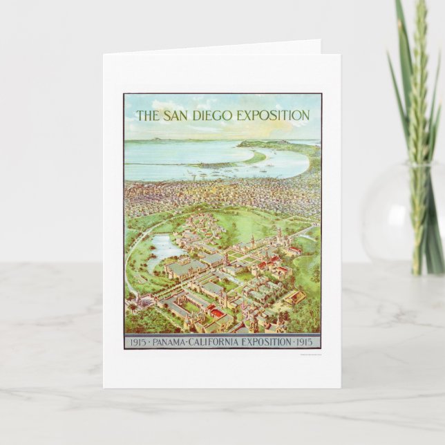 Panama - Kalifornien utläggning i San Diego 1915 Kort (Framsida)