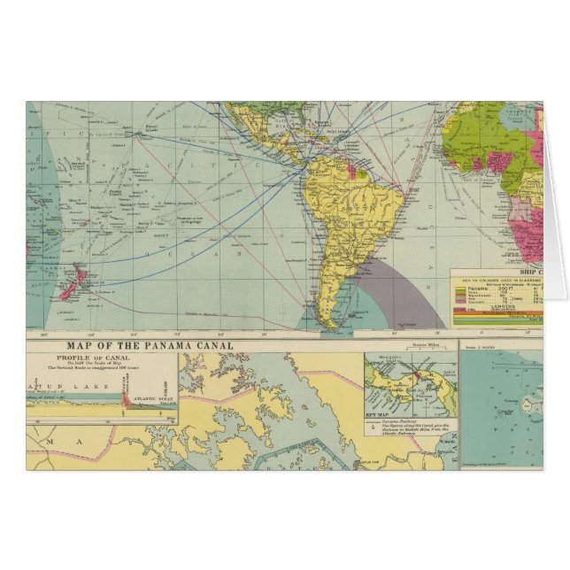 Panama-kanalen Hälsningskort (Framsidan Horizontal)