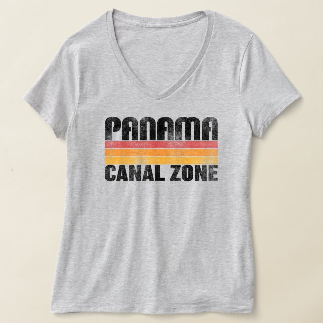 Panama-kanalen Zon med Färg Pub T Shirt (Laydown)