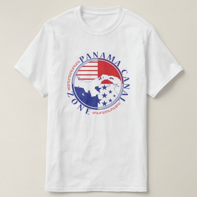 Panama-kanalen Zon med Isthmus Tee Shirt (Design framsida)