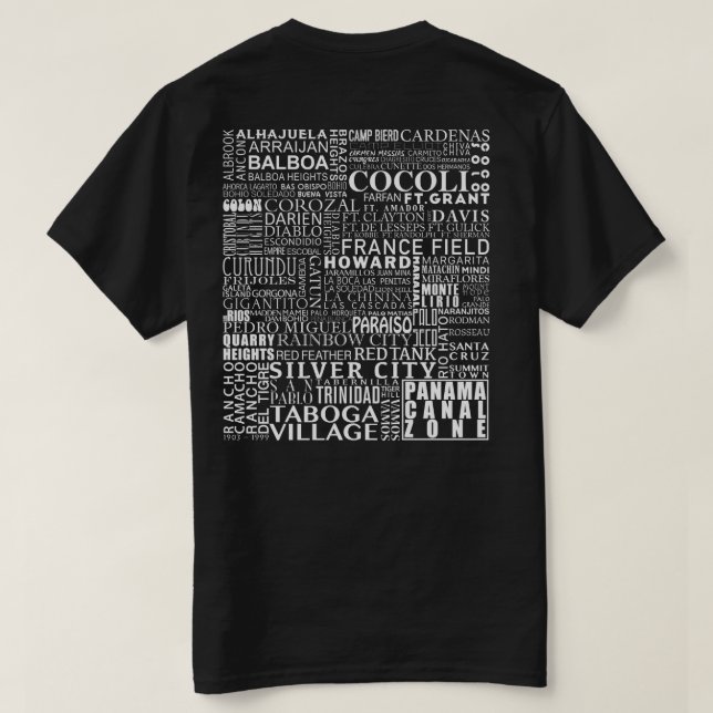 Panama-kanalen Zon varje plats Tee (Design baksida)