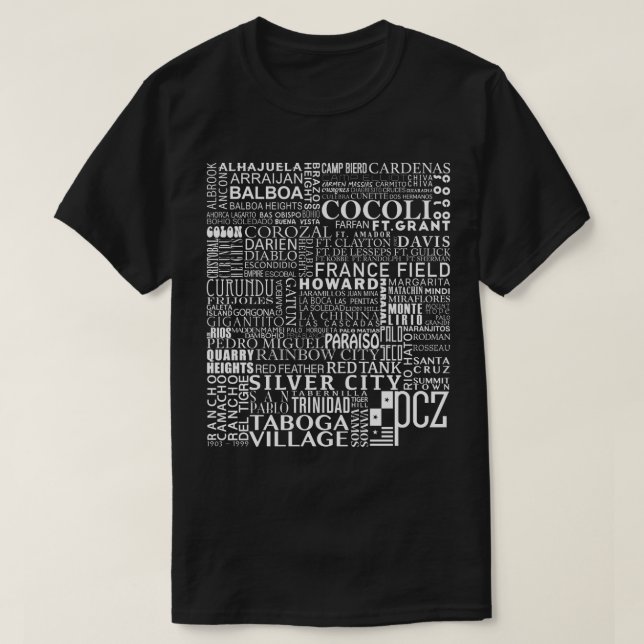 Panama-kanalen Zon varje plats V.02 T Shirt (Design framsida)
