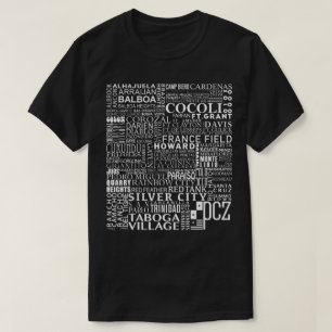 Panama-kanalen Zonare varje plats V.02 T Shirt