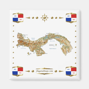 Panama Karta + Banners Magnet