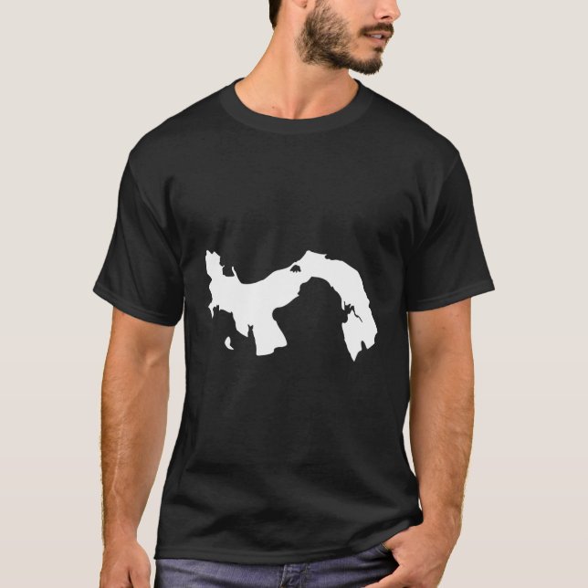 Panama Karta Hoodie T Shirt (Framsida)
