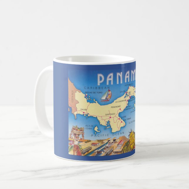 Panama Karta Mugg (Framsida vänster)