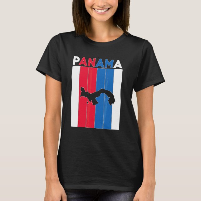 Panama landsgränser t shirt (Framsida)