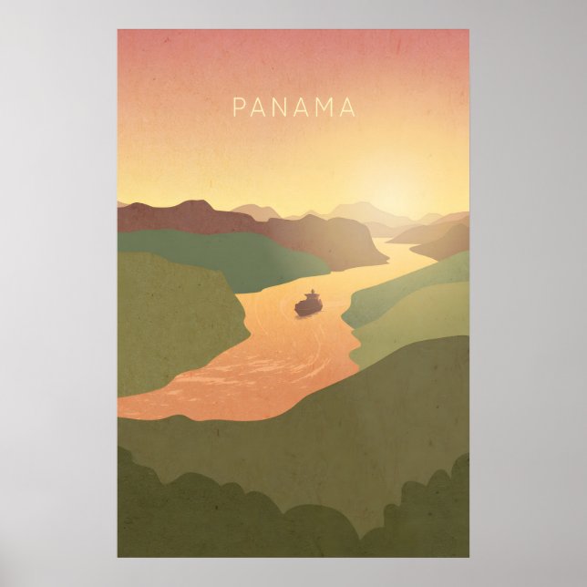 Panama Minimalistisk Resa Affisch (Framsidan)