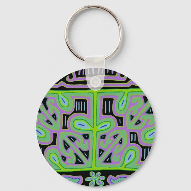 Panama Mola Music Box Nyckelring (Framsida)