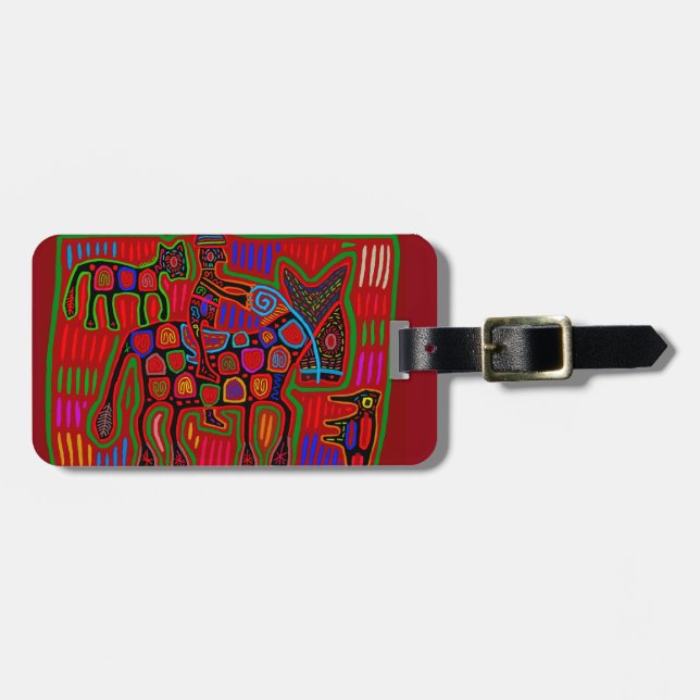 Panama Mola - Rädda en häst Ride a Cowboy Bagagebricka (Horisontell Framsida)