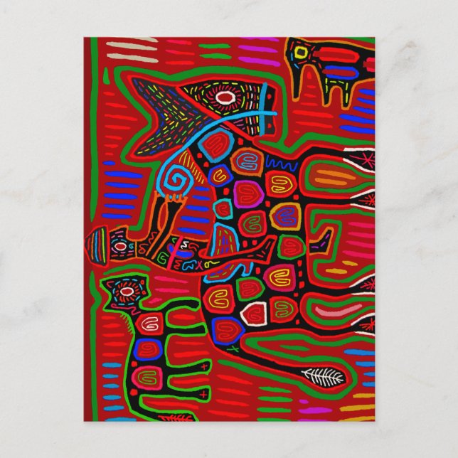 Panama Mola - Rädda en häst Ride a Cowboy Vykort (Framsida)