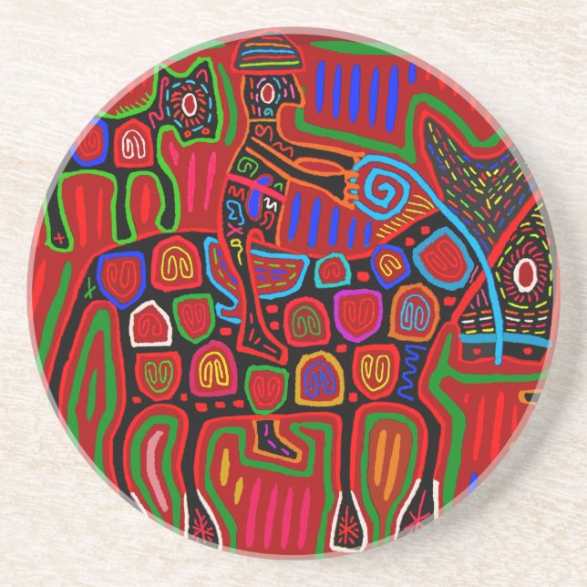 Panama Mola - Spara en häst rid en cowboy Underlägg (Framsidan)