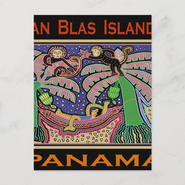 Panama Mola Vykort (Framsida)