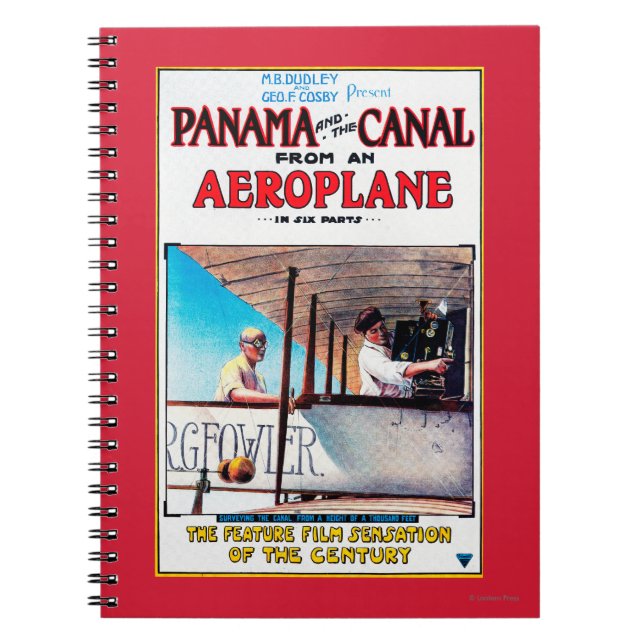 Panama och Canal Airplane Movie Promo Poste Anteckningsbok Med Spiral (Framsidan)