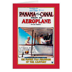 Panama och Canal Airplane Movie Promo Poste Hälsningskort