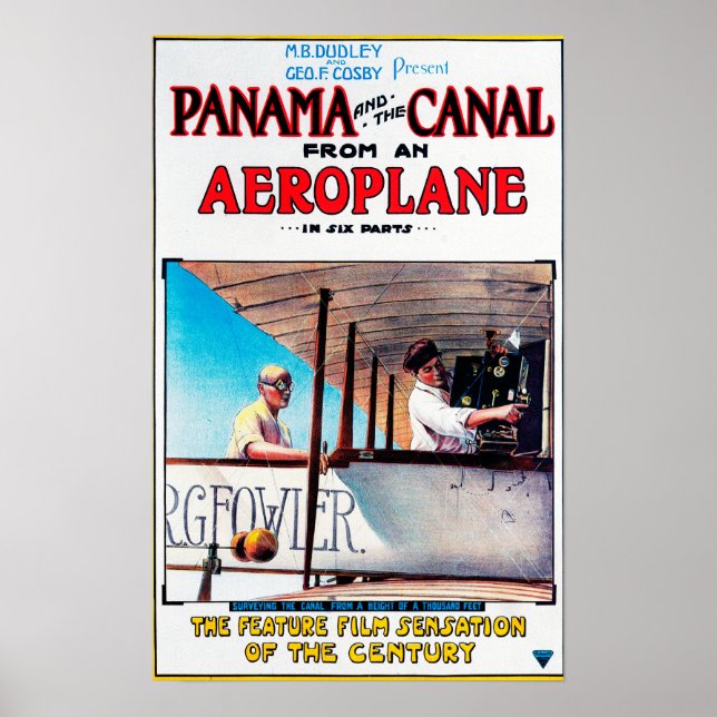 Panama och Canal Airplane Movie Promo Poste Poster (Framsidan)