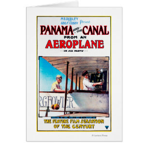 Panama och Canal Airplane Movie Promo Poster Hälsningskort