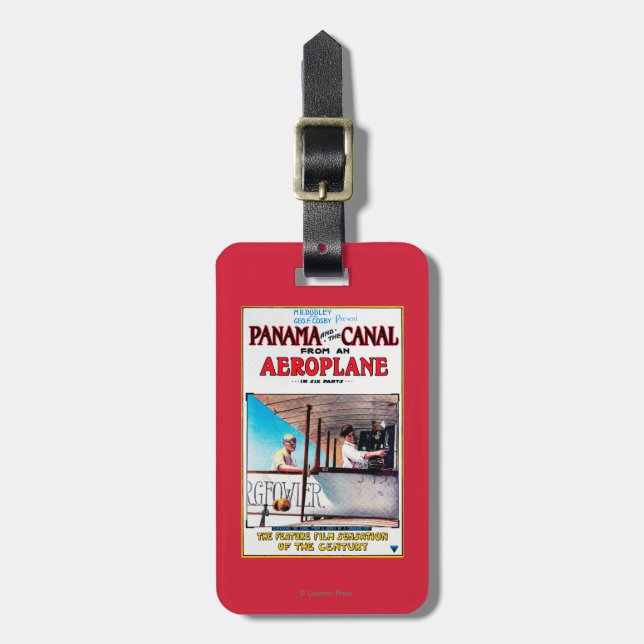 Panama och promoen för kanalflygplanfilm postar bagagebricka (Vertikal Framsida)