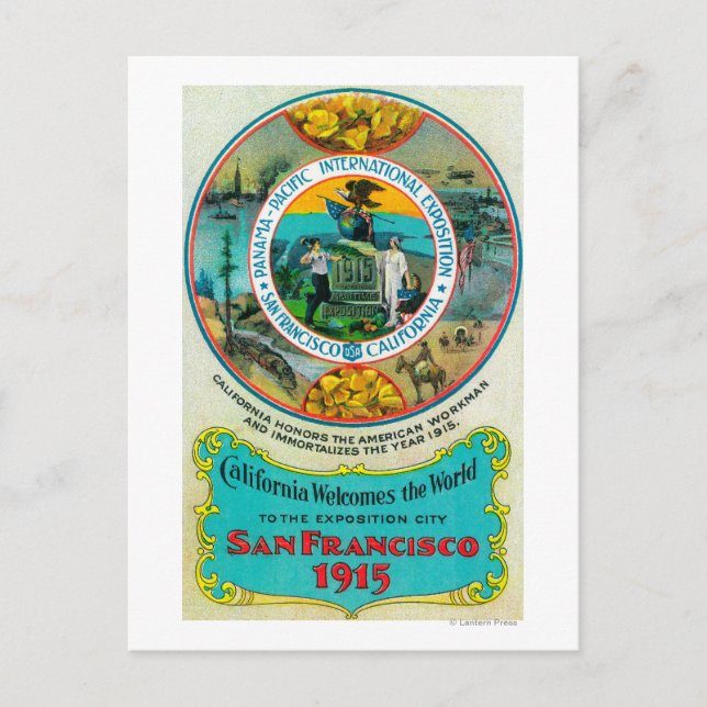 Panama Pacific Internationell Expo 2 Vykort (Framsida)