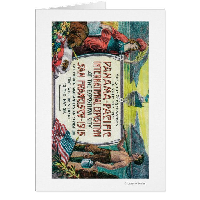 Panama Pacific Internationell Expo Hälsningskort (Framsidan)