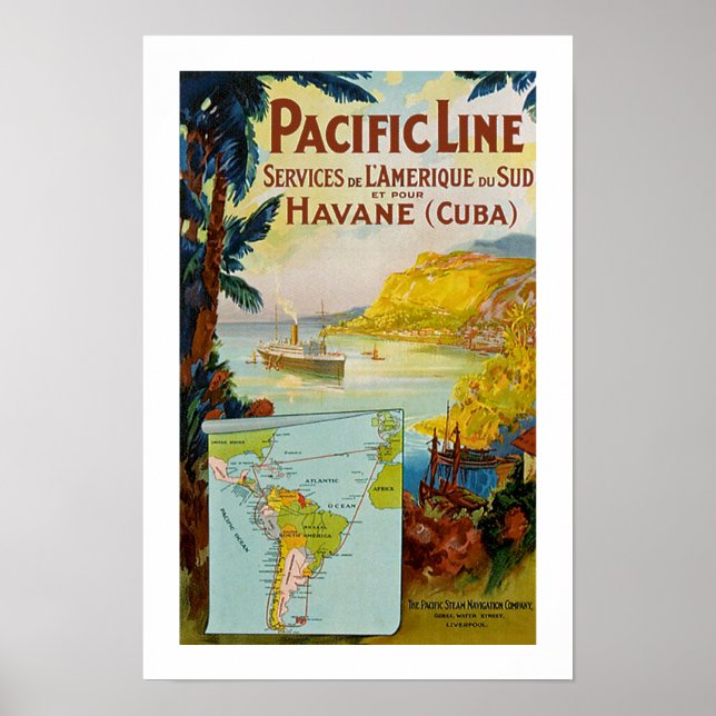 Panama Pacific Line Poster (Framsidan)