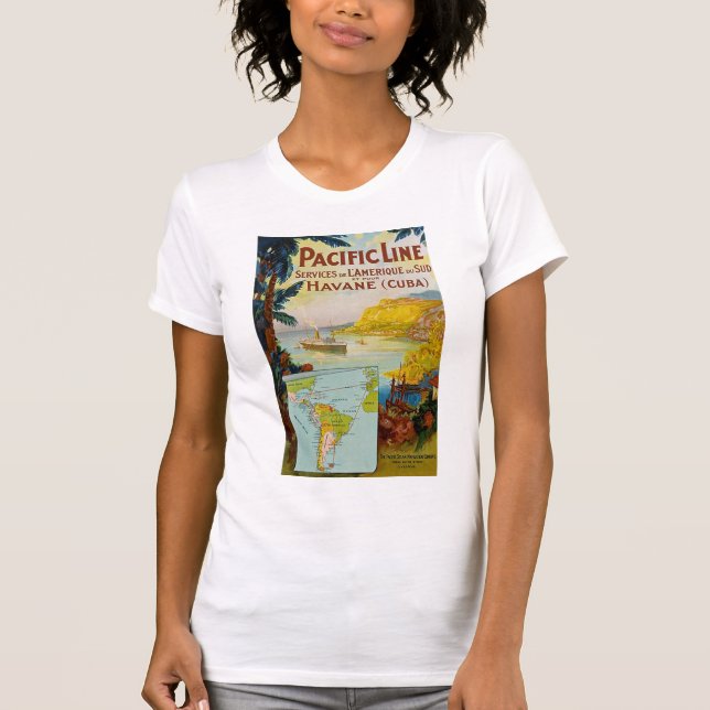 Panama Pacific Line Tee Shirt (Framsida)