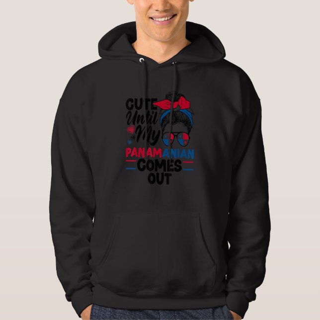 Panama Panamanian Panama Cute Until My Panamanian  Hoodie (Framsida)