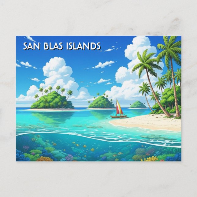 Panama San Blas Islands Travel  Vykort (Framsida)