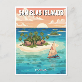 Panama San Blas Islands Travel Vykort