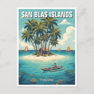 Panama San Blas Islands Travel Vykort