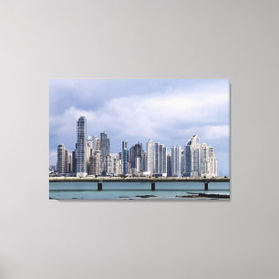Panama Skyline Canvastryck