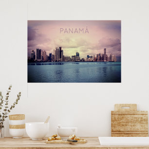 Panama Stadssiluett Poster