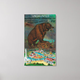 Panama Stillahavs- internationell Expoannonsering Canvastryck