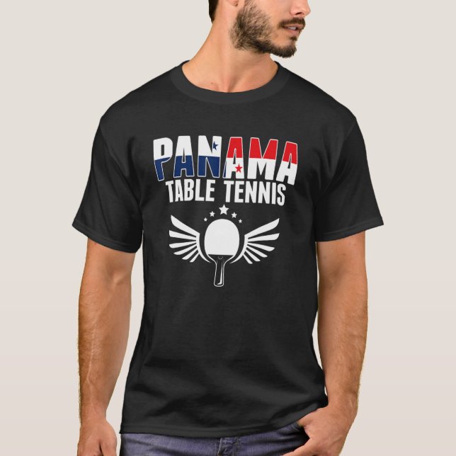 Panama Table Tennis     Panamanian Ping Pong Suppo T Shirt (Framsida)