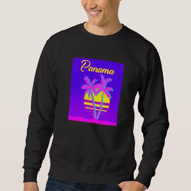 Panama Travel Summer Vacation Beach Lång Ärmad Tröja (Framsida)