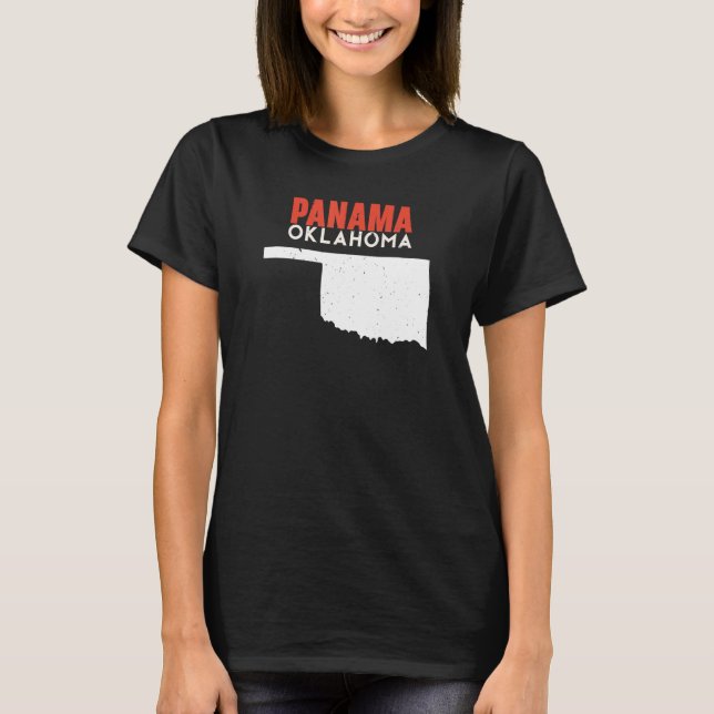 Panama USA State America Travel Oklahoman T Shirt (Framsida)