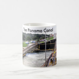 Panamakanalen, höggradig fotografi kaffemugg