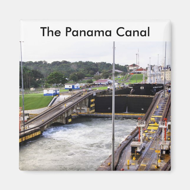 Panamakanalen, höggradig fotografi magnet (Framsidan)