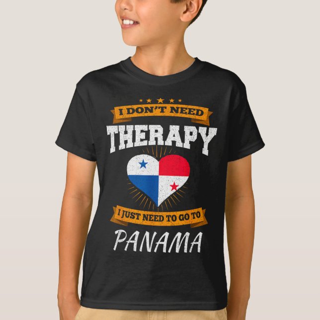 Panamanian Flag I Panama Flag I Vacation Panama  T Shirt (Framsida)